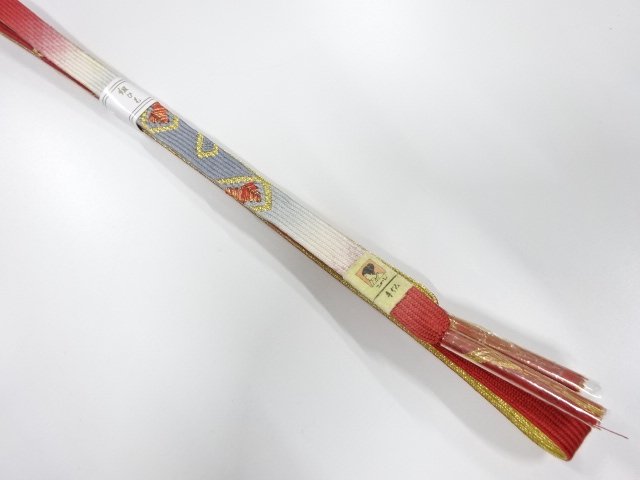 JAPANESE KIMONO / UNUSED KOREI HAND-TIED OBIJIME